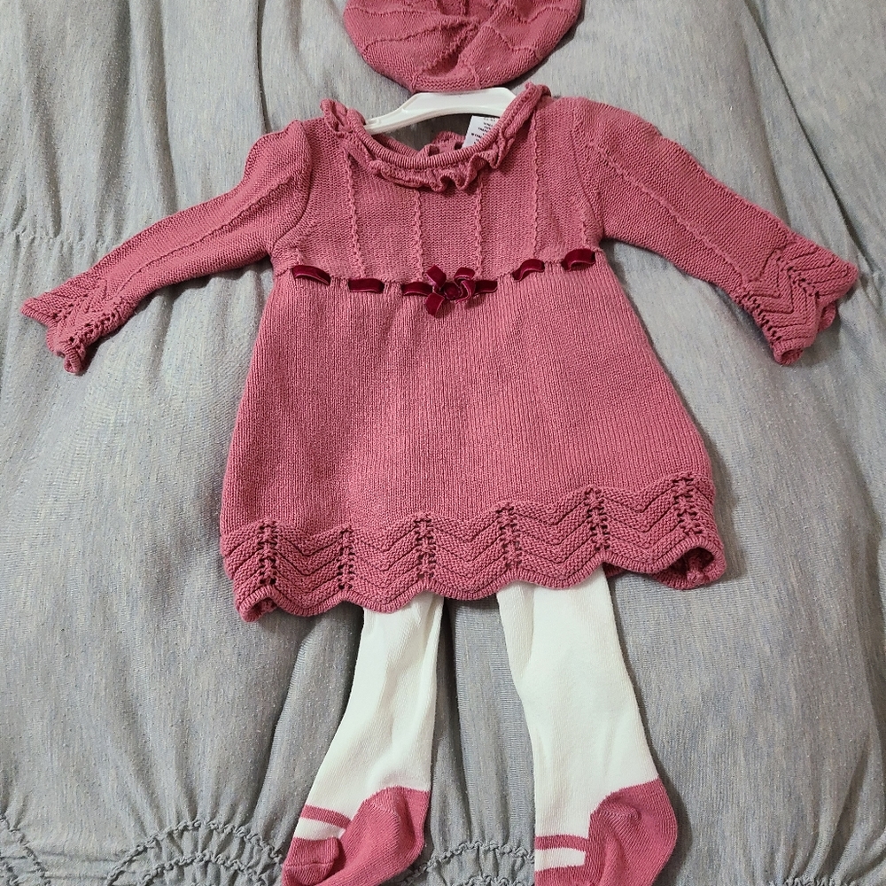 Sweater set with matching hat